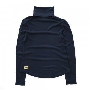 Tracksmith Fells Turtleneck Blueberry USA | XIS-501398