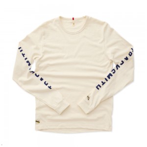 Tracksmith Grayboy Long Sleeve Ivory USA | BLR-583406