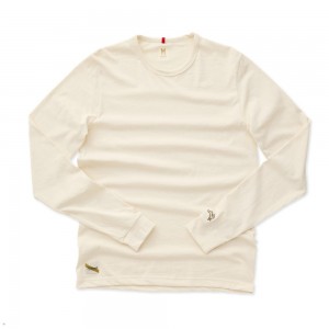 Tracksmith Grayboy Long Sleeve Ivory USA | LJZ-342197