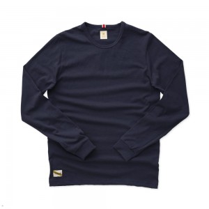 Tracksmith Grayboy Long Sleeve Navy USA | VKO-321905