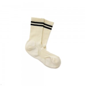 Tracksmith Merino Tube Ivory/Black USA | RUL-895264