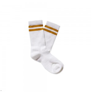 Tracksmith Merino Tube White/Gold USA | HMA-759083