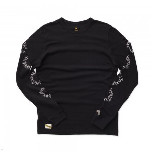 Tracksmith No Days Off Long Sleeve Black USA | SDP-429875