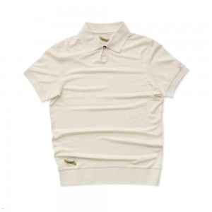 Tracksmith Rapid Transit Polo Ivory USA | OSY-407215