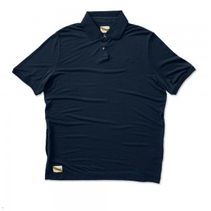 Tracksmith Rapid Transit Polo Navy USA | HRU-243680