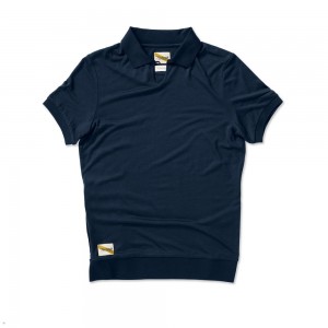 Tracksmith Rapid Transit Polo Navy USA | OEF-856274