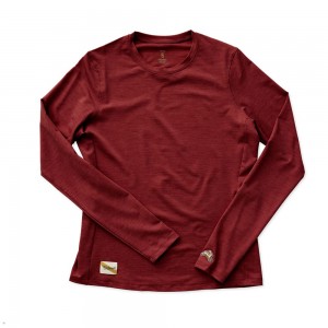 Tracksmith Session Long Sleeve Red USA | INF-864730