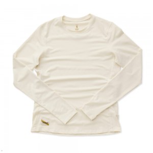 Tracksmith Session Long Sleeve White USA | LCX-431920