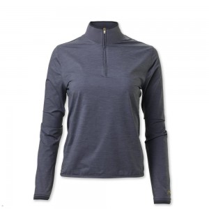 Tracksmith Session Quarter Zip Stone Gray USA | GHQ-538647