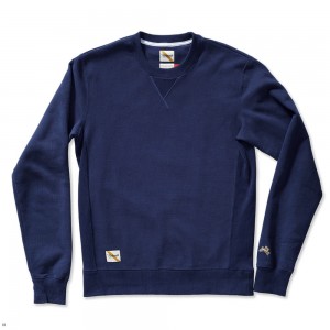 Tracksmith Trackhouse Crew Navy USA | UQI-369081