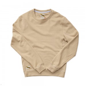 Tracksmith Trackhouse Midweight Crew Latte USA | QCT-956480