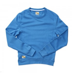 Tracksmith Trackhouse Midweight Crew Ocean USA | XSY-349180