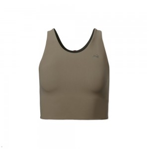 Tracksmith Turnover Crop Khaki USA | TBW-016392