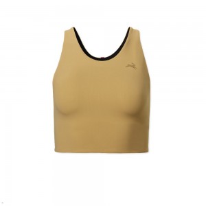 Tracksmith Turnover Crop Yellow USA | PBF-179832