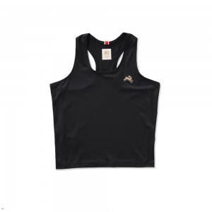 Tracksmith Twilight Crop Black USA | SYE-459176