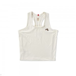 Tracksmith Twilight Crop Ivory USA | SMB-628403