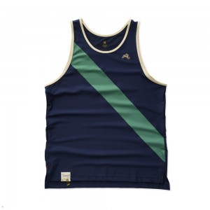 Tracksmith Van Cortlandt Navy/Green/Putty USA | EYJ-318504