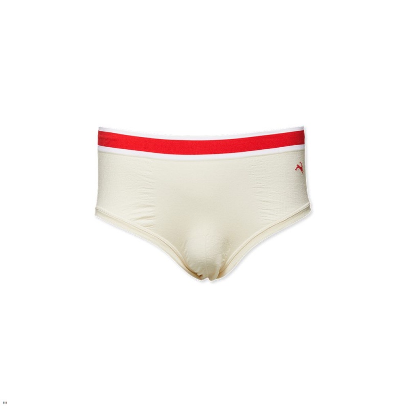 Tracksmith Brighton Briefs Ivory USA | CZH-701658