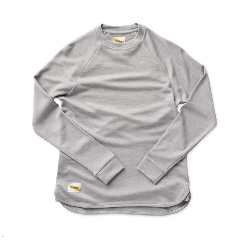 Tracksmith Downeaster Crew Frost Gray USA | BMP-193045