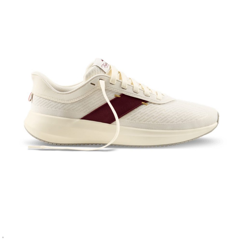 Tracksmith Eliot Runner Ivory/Wine USA | YAV-516370