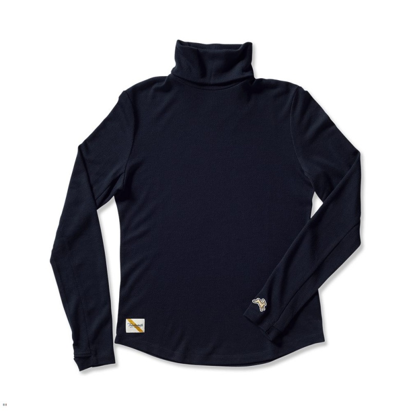 Tracksmith Fells Turtleneck Black USA | ABW-432160