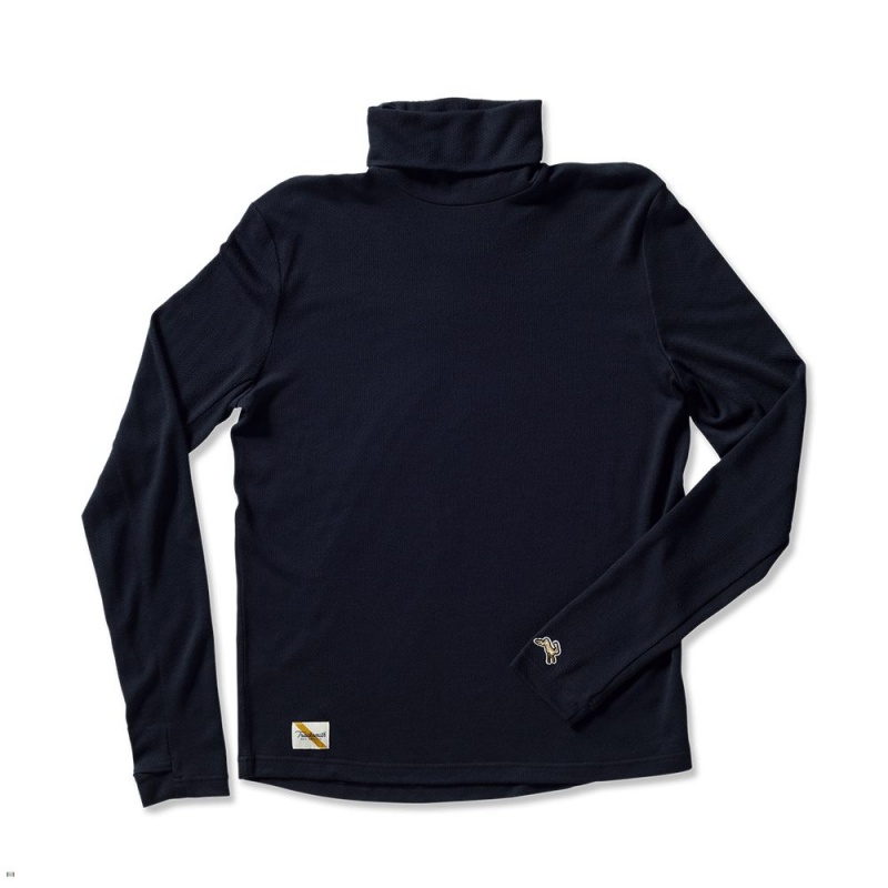 Tracksmith Fells Turtleneck Black USA | EWT-619847