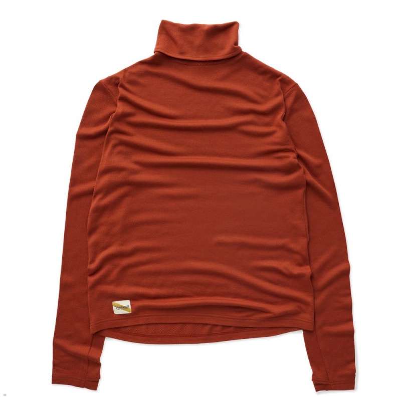 Tracksmith Fells Turtleneck Brick Red USA | BQK-569240