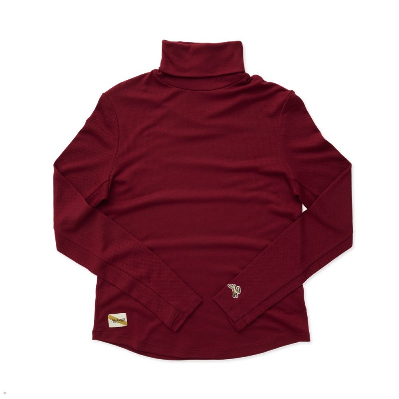 Tracksmith Fells Turtleneck Pomegranate USA | VTH-649780