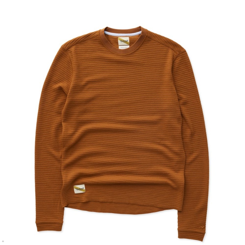 Tracksmith Fells Waffle Caramel USA | JUR-218639