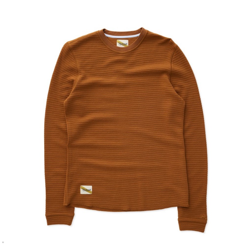 Tracksmith Fells Waffle Caramel USA | PGQ-379156