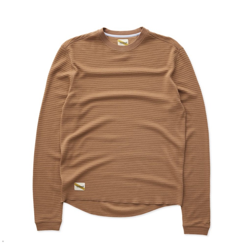 Tracksmith Fells Waffle Pecan USA | JDQ-460378