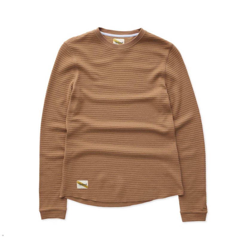 Tracksmith Fells Waffle Pecan USA | TUG-382069