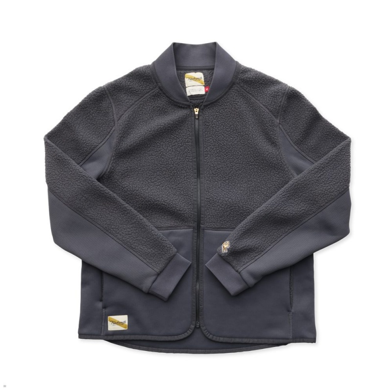 Tracksmith Fens Fleece Ebony USA | VWL-207431