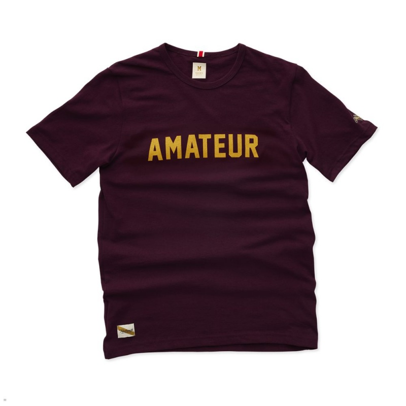 Tracksmith Grayboy Amateur Wine/Yellow USA | AIN-849675