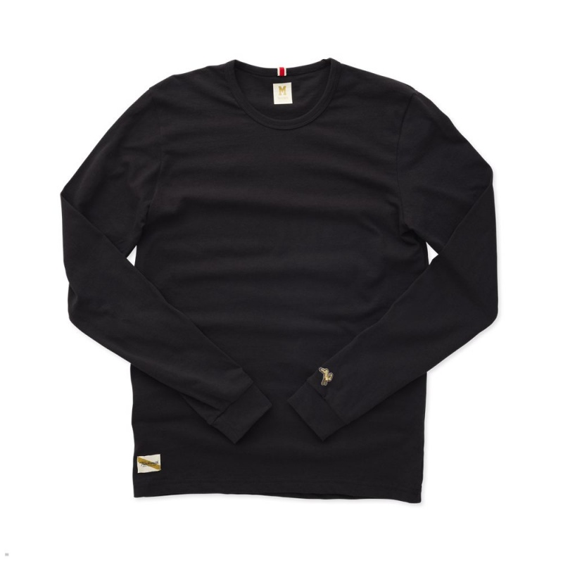 Tracksmith Grayboy Long Sleeve Black USA | QEC-409285