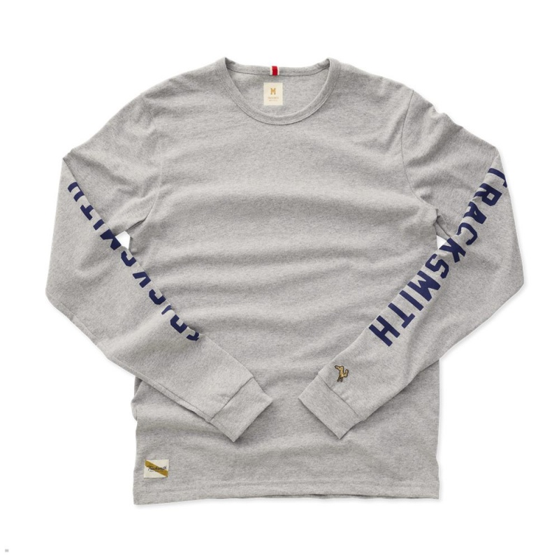 Tracksmith Grayboy Long Sleeve Gray Heather USA | DLH-450762