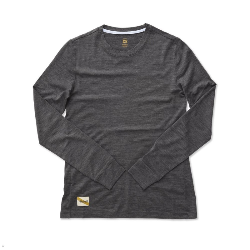 Tracksmith Harrier Long Sleeve Dark Gray Heather USA | KZG-571284