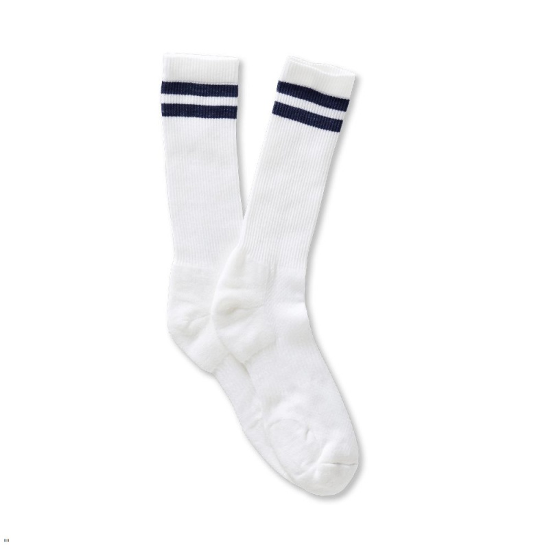 Tracksmith Merino Tube White/Navy USA | FDL-451879