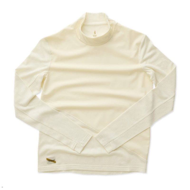 Tracksmith NDO Wind-Block Mockneck Ivory USA | RGC-953728