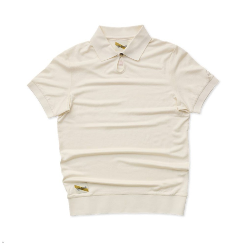 Tracksmith Rapid Transit Polo Ivory USA | OSY-407215