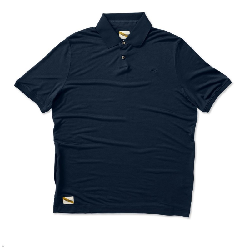 Tracksmith Rapid Transit Polo Navy USA | HRU-243680