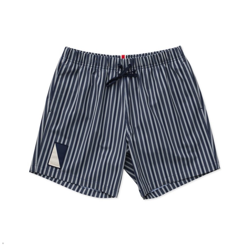 Tracksmith Run Cannonball Run Navy/Ivory Stripe USA | QGY-276135