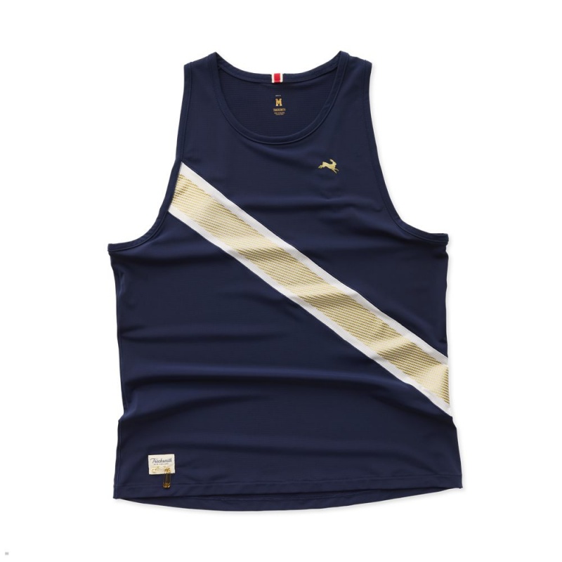 Tracksmith Strata Navy/Ivory/Gold USA | PFZ-619254