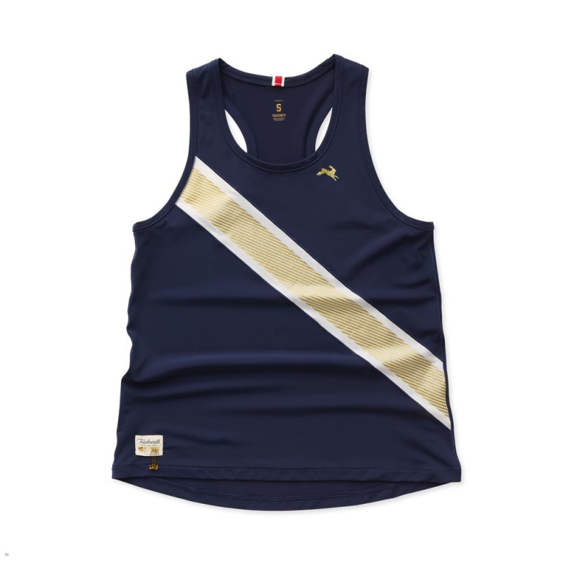 Tracksmith Strata Navy/Ivory/Gold USA | YEV-493627