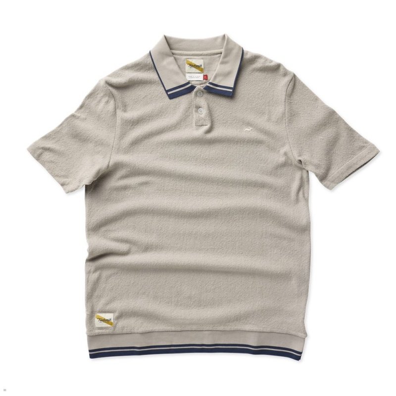 Tracksmith Terry Polo Fog USA | DWN-986712