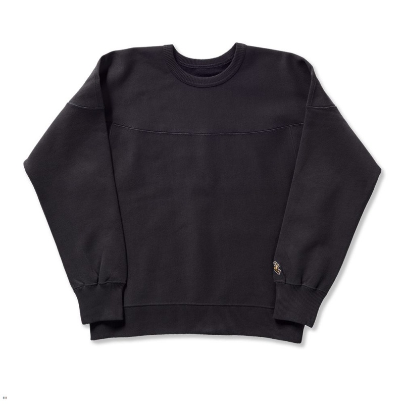 Tracksmith Trackhouse Crew Black USA | PDL-048395