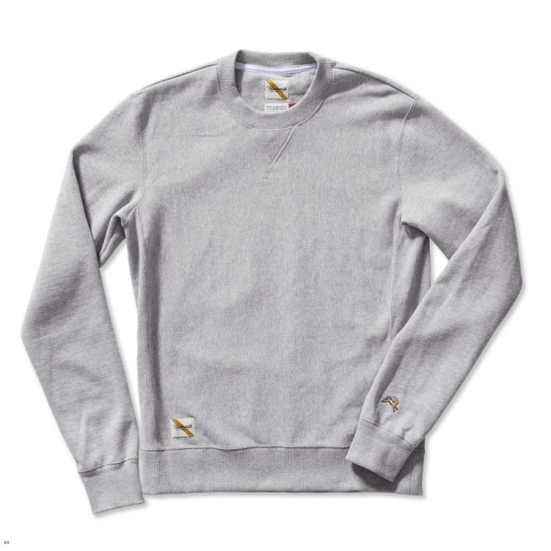 Tracksmith Trackhouse Crew Gray USA | HIF-397580