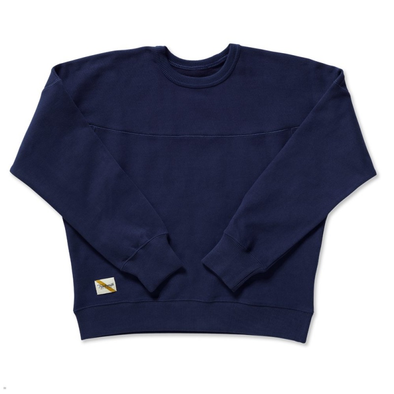 Tracksmith Trackhouse Crew Navy USA | QRO-824759