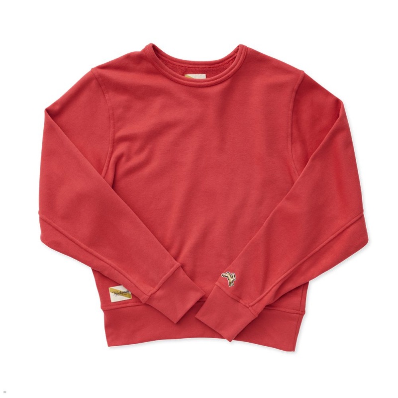 Tracksmith Trackhouse Midweight Crew Dark Rose USA | ZKG-620398