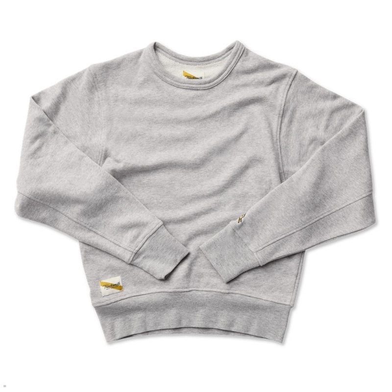 Tracksmith Trackhouse Midweight Crew Gray USA | NEW-296483